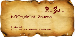 Mátyási Zsuzsa névjegykártya